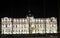 Night view of the building of the Prefecture of Marseille, France.