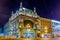 Night view of buildings Eliseevsky store on Nevsky Prospekt, St. Petersburg