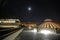 Night view of buildings in a university