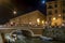 Night view of the canals of Livorno in the Venezia district, Tuscany, Italy