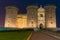 Night view of Castel Nuovo in Naples, Italy