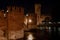 Night view of Castelvecchio di Verona, Italy. Scaliger bridge over the Adige river.