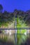 Night view of Centennial waterfall in Napier, New Zealand