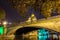 Night view of the church of Metekhi and a statue Vakhtang Gorgas