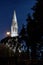 Night view of the church in Zrenjanin