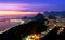 Night view of Copacabana beach and Botafogo in Rio