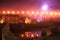 Night view of Dinan on the Rance river