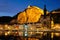 Night view of Dinant town, Belgium