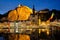 Night view of Dinant town, Belgium