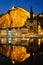 Night view of Dinant town, Belgium