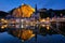 Night view of Dinant town, Belgium