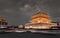 The night view of the Drum Tower in Xi`an, China