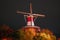 Night view of dutch windmill, Leiden, Netherlands