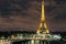 Night View from Eiffel Tower, Paris. France