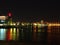 Night view of embankment of the river Irtysh