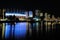 Night view of False creek