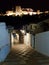 Night view of the famous Alhambra palace in Granada from Albaicin quarter,