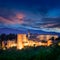 Night View of Fantastic Alhambra, European travel landmark