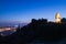 Night view of Filopappos Hill, Athens, Greece