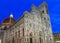 Night view of Florence Cathedral Duomo - Basilica di Santa Maria del Fiore , Campanile of Giotto