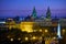 The night view of Floriana from the Upper Barrakka Gardens in Va