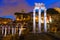 Night view of Forum of Caesar in Rome