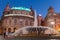 Night view of the Fountain in Genova