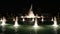 Night view of the fountain in national park in front of house of government in Baku. The