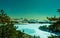 Night view of frozen lake in Zlatibor mountain