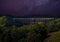 night view of the goeltzschtal bridge in east germany