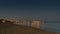 Night view of Golden beach or Xrisi Akti in Paros island in Greece.