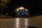 Night view of Golden Dome of the Rock. Qubbat al-Sakhra. Ancient Islamic architecture in Jerusalem - Israel