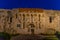 Night view of the golden gate of Diocletian palace in Split, Croatia