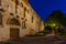 Night view of the golden gate of Diocletian palace in Split, Croatia