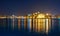 The night view of Grand Harbour and Senglea peninsula, Malta