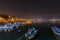 Night view of a harbour at Jinhae