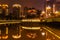 Night view of Hejiang Pavilion in Chengdu