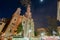 Night view of the historical Cathedral of the Blessed Sacrament