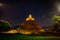 Night view on a huge ancient Jetavanaramaya stupa