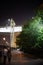 Night view of illuminated bridge above of river Don in Rostov-on-Don in Russia