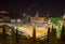 night view of the illuminated building and courts of the tennis club in romanian brasov...IMAGE