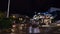 Night view of the illuminated entrance of the Casino located in Palais des Festivals et des Congres in Cannes.