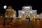 Night view of the illuminated Opera building in Victory Square