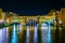 Night view of the illuminated Ponte vecchio in the italian city florence...IMAGE