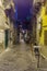 night view of illuminated street leading through the historical center of italian city naples - napoli....IMAGE