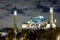 Night View of Istanbul Downtown and famous Sophia Cathedral