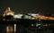 Night view of Japan Yokohama Harbor Passenger Terminal