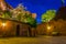 Night view of Kaiserberg in Nurnberg, Germany