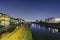 Night view of Kamo River and cityscape