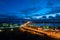 Night View of the Khabarovsk Bridge across the Amur River